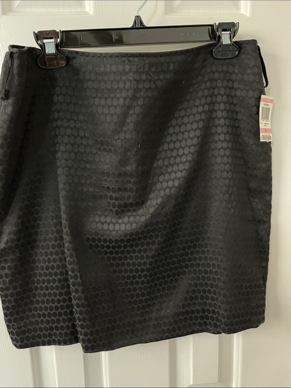 INC International Concepts Black Dot Textured Pencil Skirt
